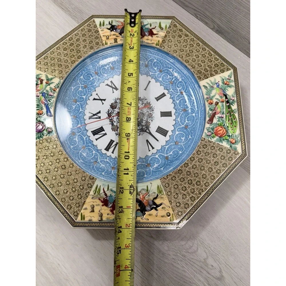 Persian Khatam Minakari Wall Clock 14